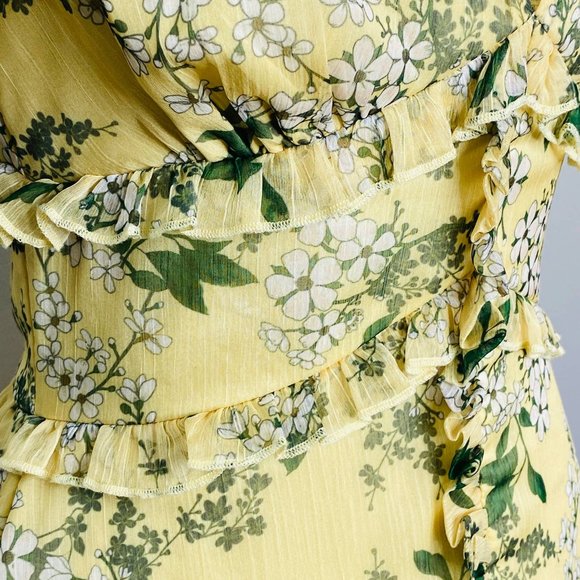 Keepsake the Label Foral Ruffled Mini Dress Womens XS Twee Flirty Spring Femme - Picture 9 of 12